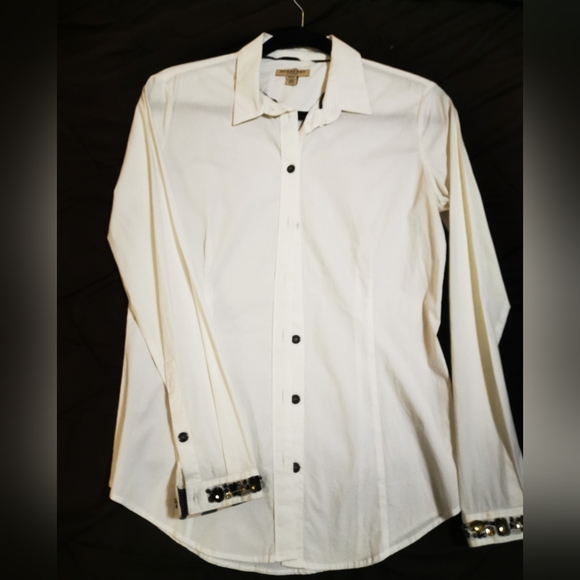 Burberry Ladies Fitted Button Down Top - Picture 2 of 3